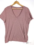Madewell Women Northside V-neck Pocket Tee Xl Nwt Mauve Striped. Fixed Price $29.99.
