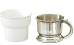 Col Ichabod Conk Ceramic And Stainless Shave Mugs. Fixed Price $26.99.