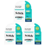 Schick - Hydro 3 For Men Razor Blade 12 Refills X 4 Pack. Fixed Price $25.02.