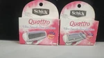 Schick Two Pack Quattro Women Razor Blades Cartridges Refills 4 To Boxes. Fixed Price $12.50.