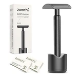 Zomchi Matte Black Double Edge Safety Razor With Stand 10 Blades & Women. Fixed Price $32.99.