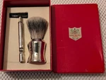 Vintage Rooney Shaving Set Bristle & Badger Brush And Razor W/box. Fixed Price $95.00.