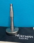 Wolfman Razors - Titanium Handle WRH7 & WRA1 Stand. Fixed Price $335.00.