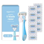 Amazon Basics 5-BLADE Razor Handle For Women, 12 Count (pack Of 1), Blue. Fixed Price $25.92.