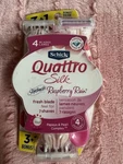 Women Schick Quattro Silk Disposable Razors 4 Pack Skintimate Raspberry Rain. Fixed Price $12.99.