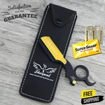 Barber Salon Cut Throat Straight Razor Shaving Knife Edge With Free Blades. Fixed Price $8.87.