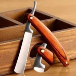 Professional Steel Barber Pole Hair Shaving Razor Straight Blade Folding Knife. Fixed Price $8.95.
