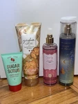 Bath & Body Works, In Hand, Tied Up Cream, Mist Scrub Lot. Fixed Price $24.00.