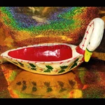 Silvestri 21" Swan Christmas Centerpiece Paper Mache Holiday Bowl Handmade Rare. Fixed Price $129.99.