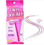 Assured Twin Double 2-BLADE Women Disposable Razors Pink 10CT Lubricating M410. Fixed Price $17.49.