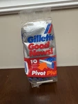 1990 Gillette Good News! Pivot Plus Men's Disposable Shaving Razors 10 Count. Fixed Price $13.99.