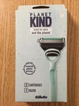 New Gillette Planet Kind 5 Razor Blades 2 Cartridges Recycled Plastic Light Blue. Fixed Price $10.28.
