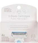 Cvs Health 3 Blade Cartridges For Pubic Hair & Skin New 4 Ct Compare To Venus. Fixed Price $11.99.