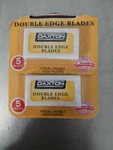 Vintage Hard Plastic Boxes Daxton Double Edge Razor Blades - 2 Packs. Fixed Price $5.48.