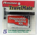 Personna Travelmate Razor, Disposable Kit (holds All Trac Ii Blades).. Fixed Price $6.25.
