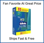 Gillette SENSOR2 Plus Pivot Disposable Razors W/ Lubrastrip - 52. Fixed Price $41.50.