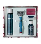 New-harry's Blue Handle Razor, Gel Post-shave Balm Cover Gift Set For Men. Fixed Price $9.99.