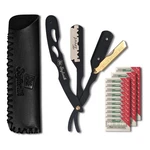 Stylonik Barber Razor Straight Edge 10 Stainless Steel Blades Silver Matt. Fixed Price $13.64.