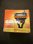 Gillette FUSION5 Men Razor Blade Refills 12 Count Cartridges Nib. Fixed Price $29.99.
