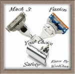 Mach 3 Fusion D.e. Safety Shaving Razor Handle Kit Chrome Woodturning Fast Ship. Fixed Price $84.15.