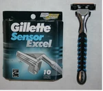 10 Gillette Sensor Excel Razor Blades Cartridges Refill Swift 3 Shaver Handle 5. Fixed Price $35.69.
