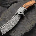 Boot Hill Razor Pocket Knife, Damascus Pattern Steel Blade, Assisted Opening. Fixed Price $26.99.