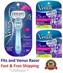 5 Gillette Venus Swirl Razor Blades 4 Refill Cartridges Flexi Ball Shaver Handle. Fixed Price $24.49.