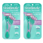 Skintimate 4-BLADE Sensitive Disposable Razors For Womens, 8 Count. Fixed Price $5.85.