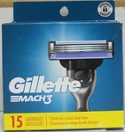 Gillette Mach 3 Refill Cartridges 15 Count Factory Sealed (new Type Package). Fixed Price $28.99.