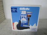 Gillette Gift Set, 1 Razor, 2 Cartridges, Shave Foam, Nib. Fixed Price $10.30.
