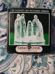 Cedar Creek Collection Nativity Scene Set Of 6 With Mirror Box Missing 1. Fixed Price $12.00.