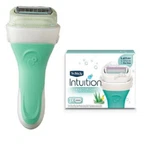 Schick Intuition Sensitive Care Razor Handle + 4 Cartridges. Fixed Price $12.75.