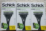 3 Schick Hydro Sensitive Skin Men 5-BLADE Razor W/ 1 Handle & 4 Cartridges .. Fixed Price $25.00.