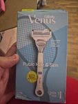 Gillette Venus Intimate Pubic Hair & Skin Womens Razor + 2 Blade Refills. Fixed Price $8.00.