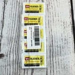 Feather Double Edge Safety Razor Blades 50 Count Platinum Coated Stainless. Fixed Price $15.99.