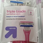 Up & Sensitive Skin Disposable Triple Blade Razors 3 Pack Lot Of 2. Fixed Price $6.99.