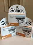 Schick Quattro Titanium For Men Razor Refills 6 Cartridges, New In Box,. Fixed Price $13.75.