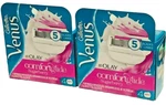 Gillette Venus Comfortglide Olay Sugarberry Women's Razor Blades 4+4=8 Refills. Fixed Price $29.99.