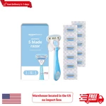 Amazon Basics 5-BLADE Razor Handle For Women, Includes 12 Cartridges Shower. Fixed Price $26.53.