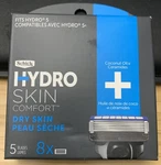 Schick Hydro 5 Skin Comfort Dry Razor Blades 8 Refills Coconut Oil (L6). Fixed Price $16.99.