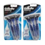 2 Pack Gillette MACH3 Men's Disposable Razors, Count Each (6 Total). Fixed Price $14.41.