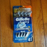 Gillette SENSOR3 Disposable Razors Count Comfortgel 40 Shaves Triple Blade. Fixed Price $5.99.
