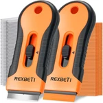 Rexbeti Razor Blade Scraper Tool, 2 Set Pack, Orange. Fixed Price $16.66.
