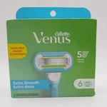 Gillette Venus 5 Blades 6 Cartridges Extra Smooth New. Fixed Price $21.99.