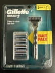 Gillette Mach Value Razor Pack, Men's 3BLADE - 5 Cartridges 1 New. Fixed Price $19.95.
