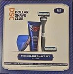 Dollar Shave Club 6 Blade Gift Set Razor W/ Cover (2) Cartridges & Butter. Fixed Price $14.99.