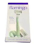 Flamingo Sage Women's Razor Handle + 2 Cartridge & 1 Shower Holder. Fixed Price $15.70.