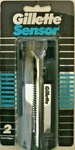 Gillette Sensor Razor (1989) - 2 Cartridges Handle Made In Usa New Old Stock. Fixed Price $272.00.