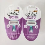Lot Of 2 Packs 3 Bic Soleil Sensitive Disposable Women's Shaving Razors. Fixed Price $14.99.