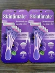 2- Skintimate Exotic Violet Blooms 4 Blade Disposable Women's Razors Ct Each. Fixed Price $14.98.